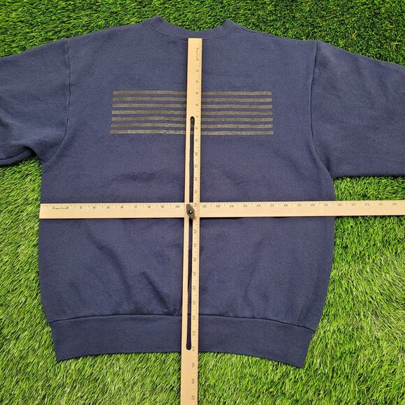 Vintage 80s USCG Coast-Guard Sweatshirt Medium 22x24 Blue - Picture 4 of 13